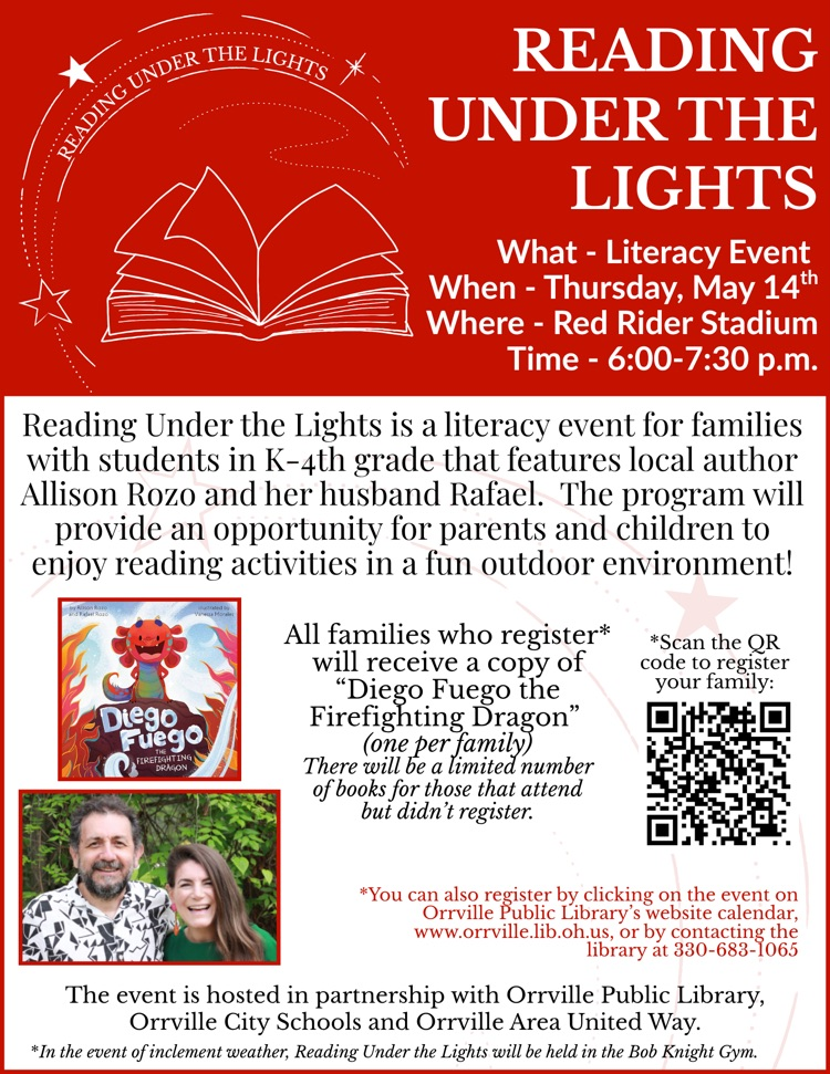 ¡Leyendo bajo las luces! Reading Under the Lights!
