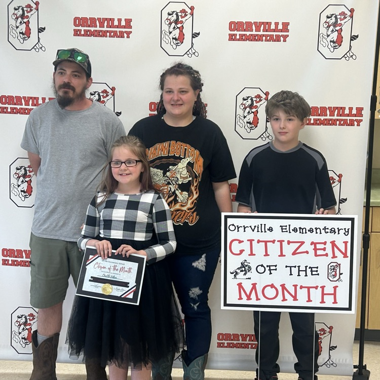 OES Citizens of the Month Charlotte Adkins and Evan Elliott! Congrats! #redridernation