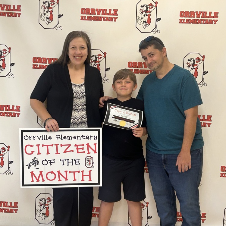 OES Citizens of the Month Charlotte Adkins and Evan Elliott! Congrats! #redridernation