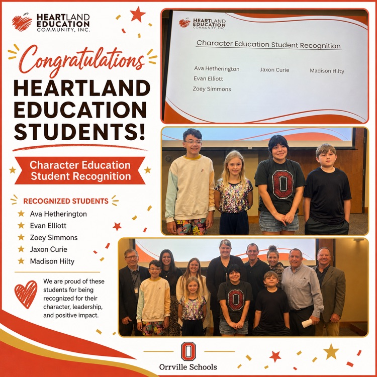 Congrats to the high character students! https://www.heartlandorrville.com/.  #redridernation