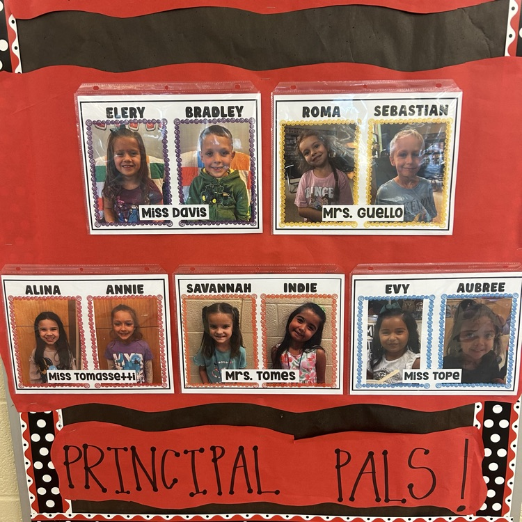 Kindergarten Principal Pals! #redridernation