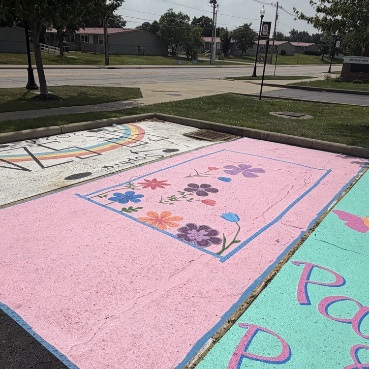 Checking out some great parking lot art courtesy of the class of 27!