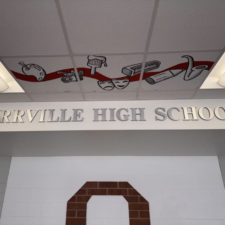 Awesome student art work outside our auditorium courtesy of Kennedy Leggett and Josh McCreary!