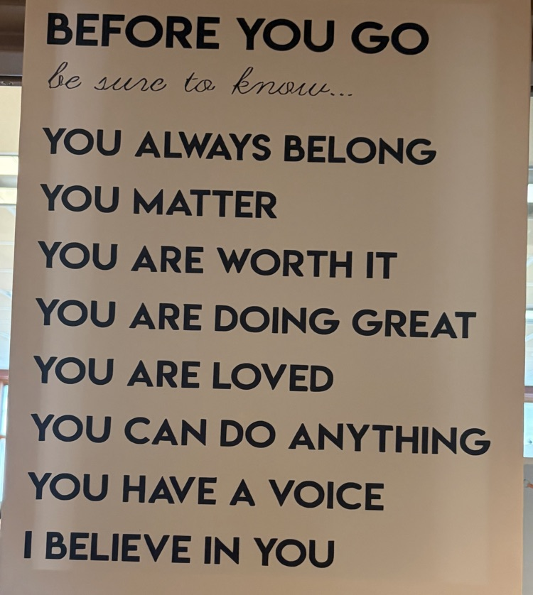 A sign outside a classroom at OMS. #everykid #redridernation