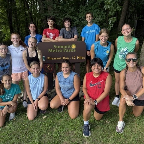 The cross-country team hitting the trails at Silver Creek Park for practice! #everykid #redridernation