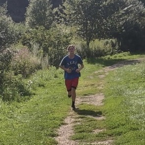 The cross-country team hitting the trails at Silver Creek Park for practice! #everykid #redridernation