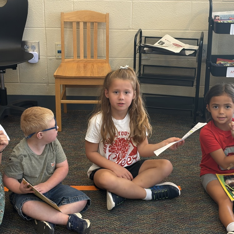 Stopped in at OES and saw some young readers! #redridernation #everykid 