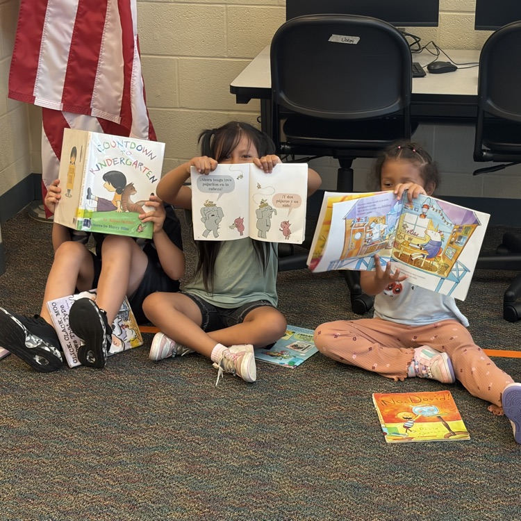 Stopped in at OES and saw some young readers! #redridernation #everykid 