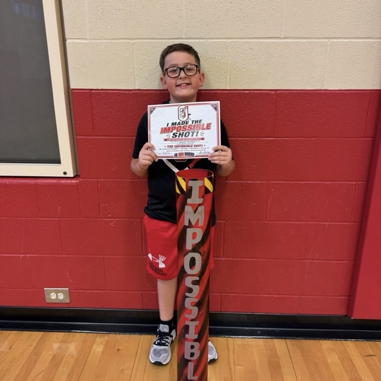 Jagger is the first student to make the impossible shot! He was selected to attempt the impossible shot for demonstrating good character in class. #redridernation