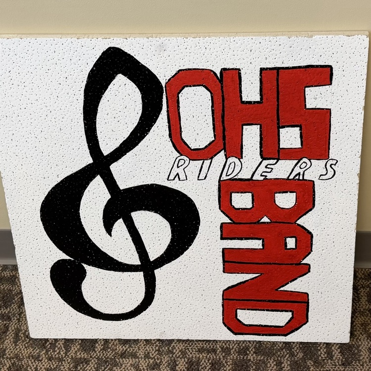 Start of student decorating our ceiling tiles at OHS! #everykid #redridernation