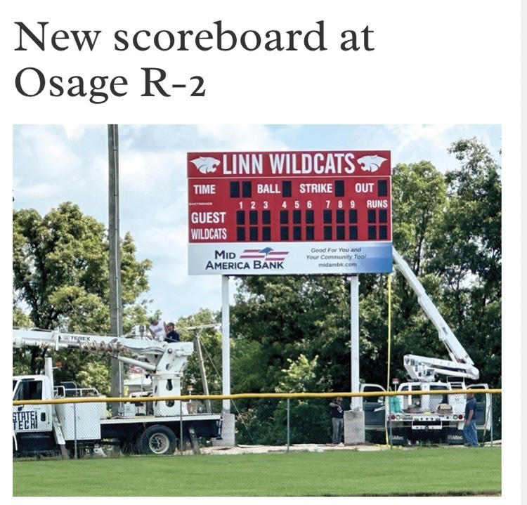 New scoreboard