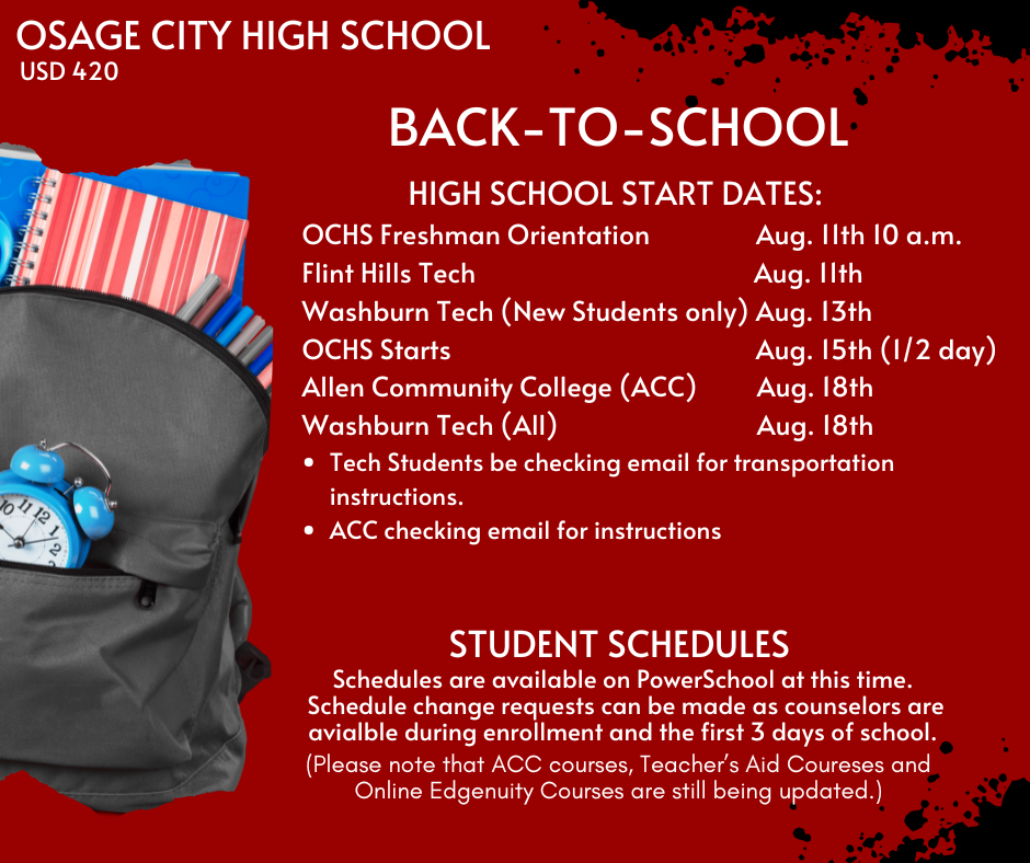 OCHS Start Dates