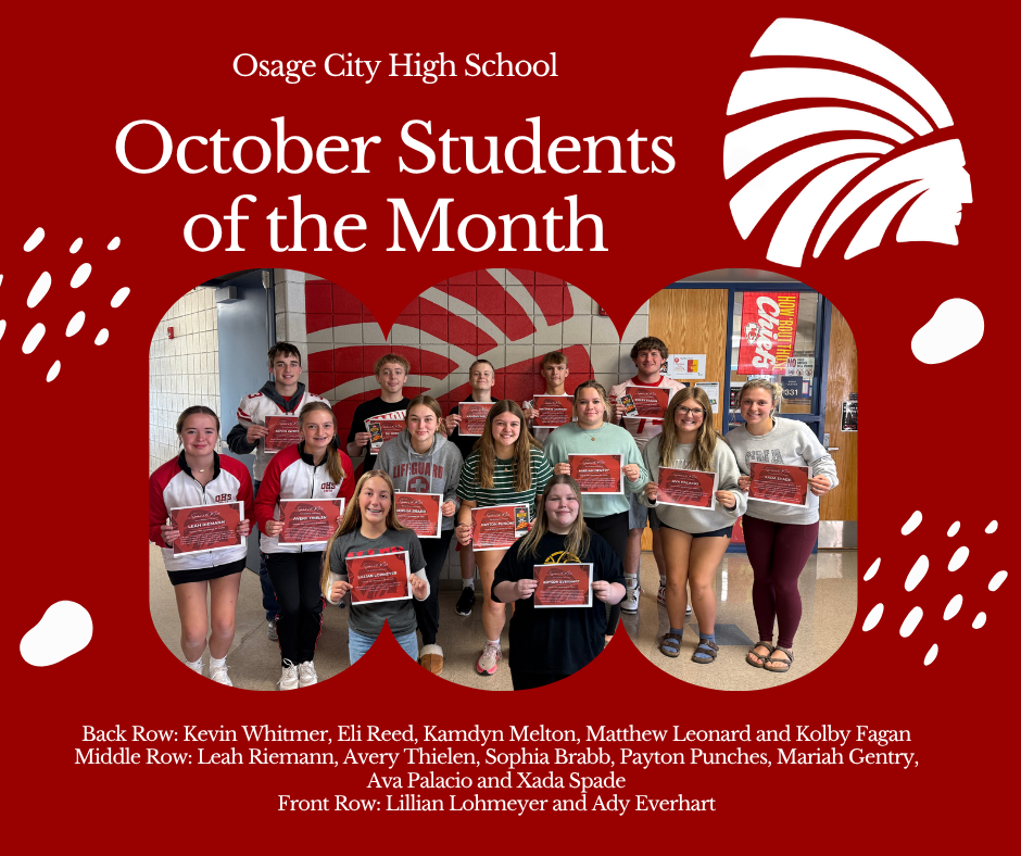 Oct. Students of the Month