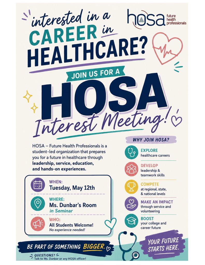 HOSA interest meeting info