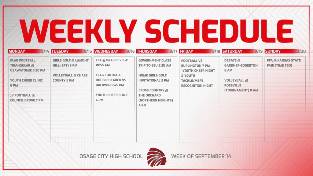 Week of 9/14