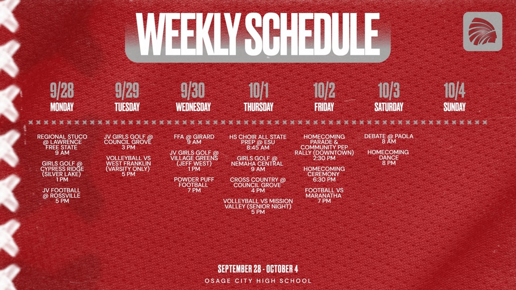 Week of 9/28