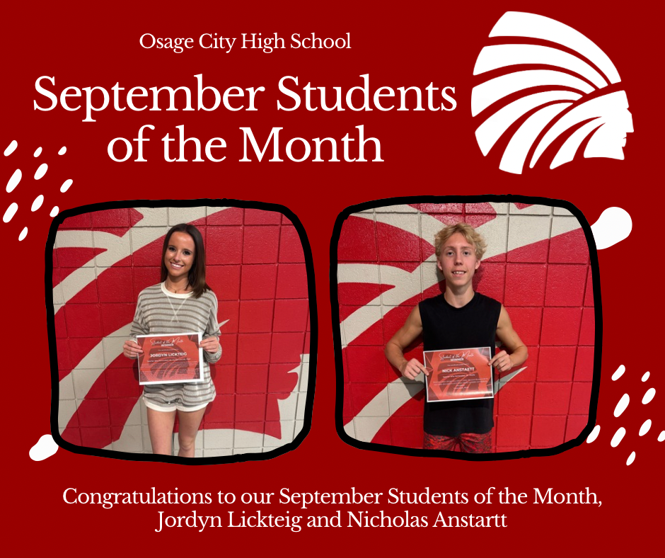 Sept. Students of the Month