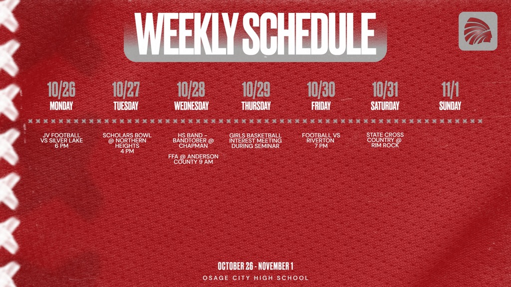 Week of 10/26