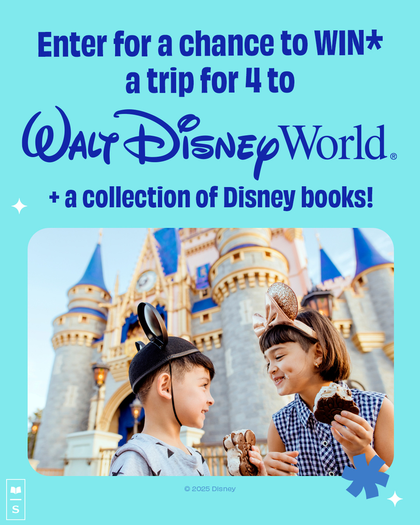 Scholastic Sweepstakes flyer for a chance to win tickets to Disney World and books. 