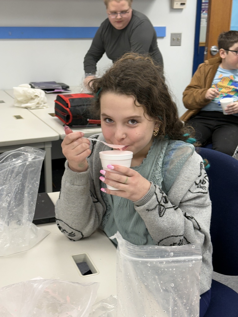 eating the ice cream