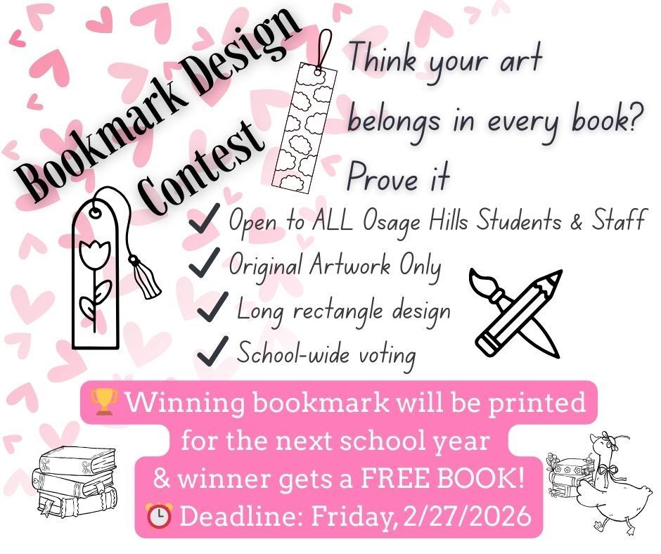 Bookmark Contest Flyer.