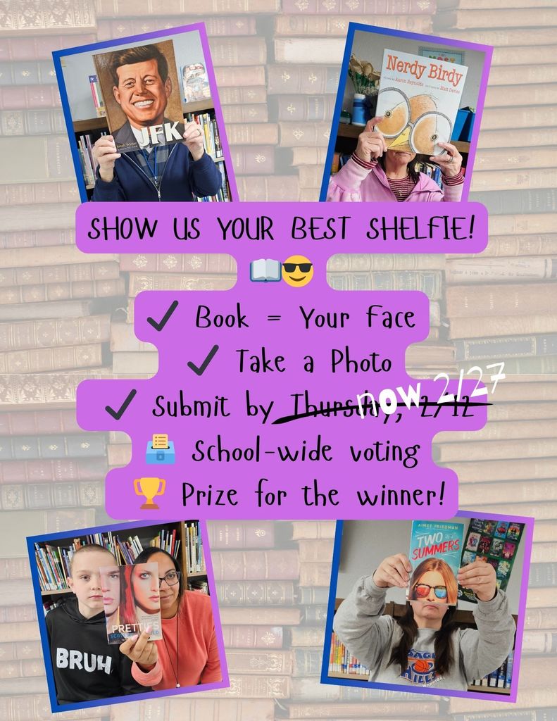 Shelfie Post contest flyer.