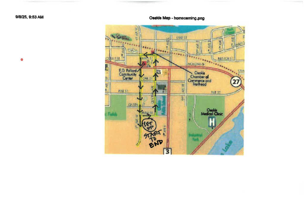 Homecoming Parade Route