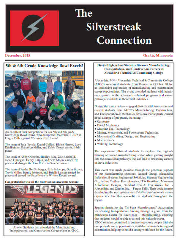 School Newsletter Front Page