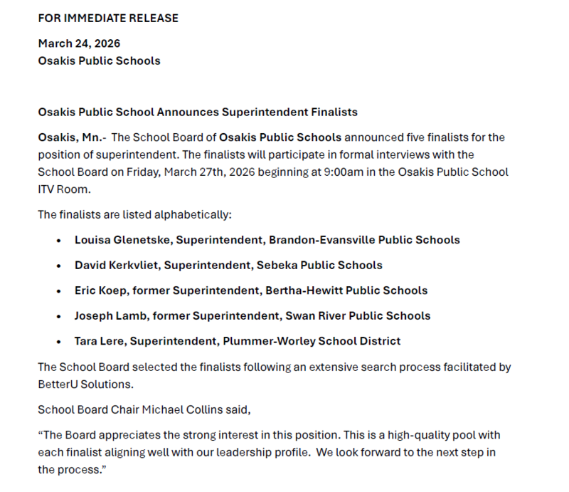 Press Release