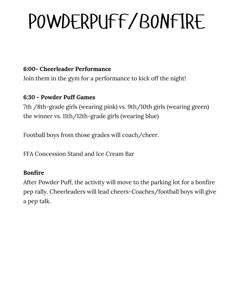 Powder Puff and Bonfire