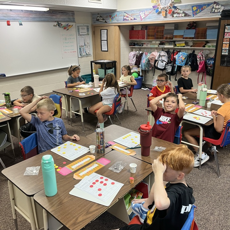2nd grade had a great first day, we played jitter bingo, drank jitter juice, rescued Fred the worm and sweated a LOT at recess!