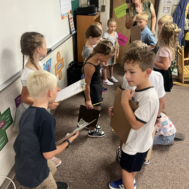 2nd grade had a great first day, we played jitter bingo, drank jitter juice, rescued Fred the worm and sweated a LOT at recess!