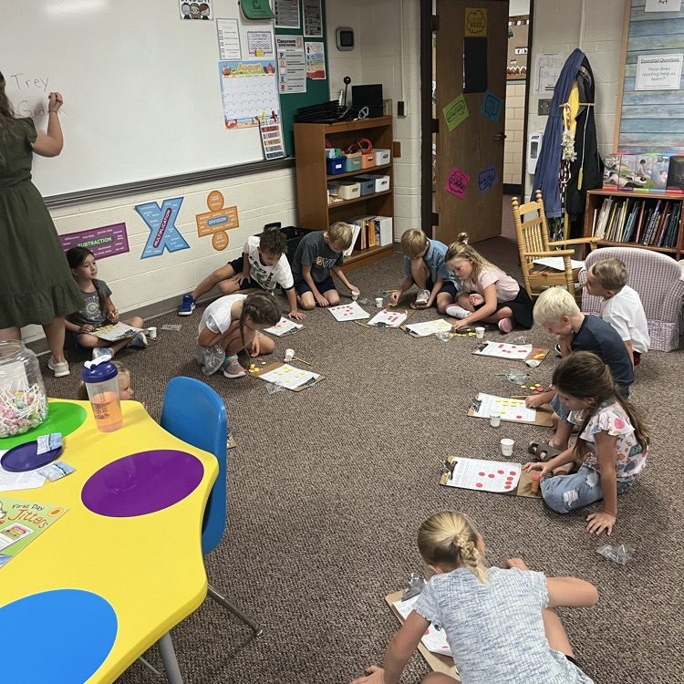 2nd grade had a great first day, we played jitter bingo, drank jitter juice, rescued Fred the worm and sweated a LOT at recess!