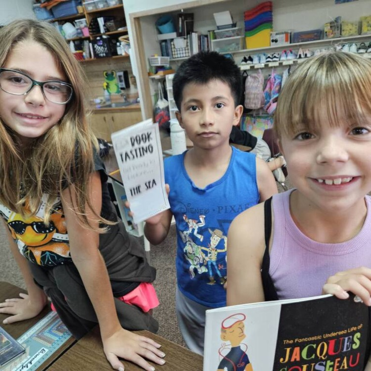 3rd grade had a book tasting to kick off our first reading unit all about the sea! 🌊   Alison may be sending pics soon too so no rush! 