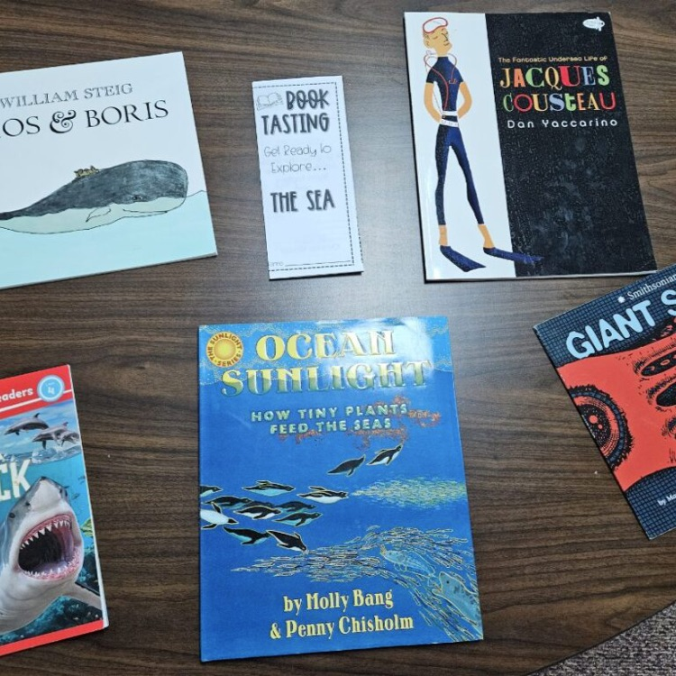 3rd grade had a book tasting to kick off our first reading unit all about the sea! 🌊   Alison may be sending pics soon too so no rush! 