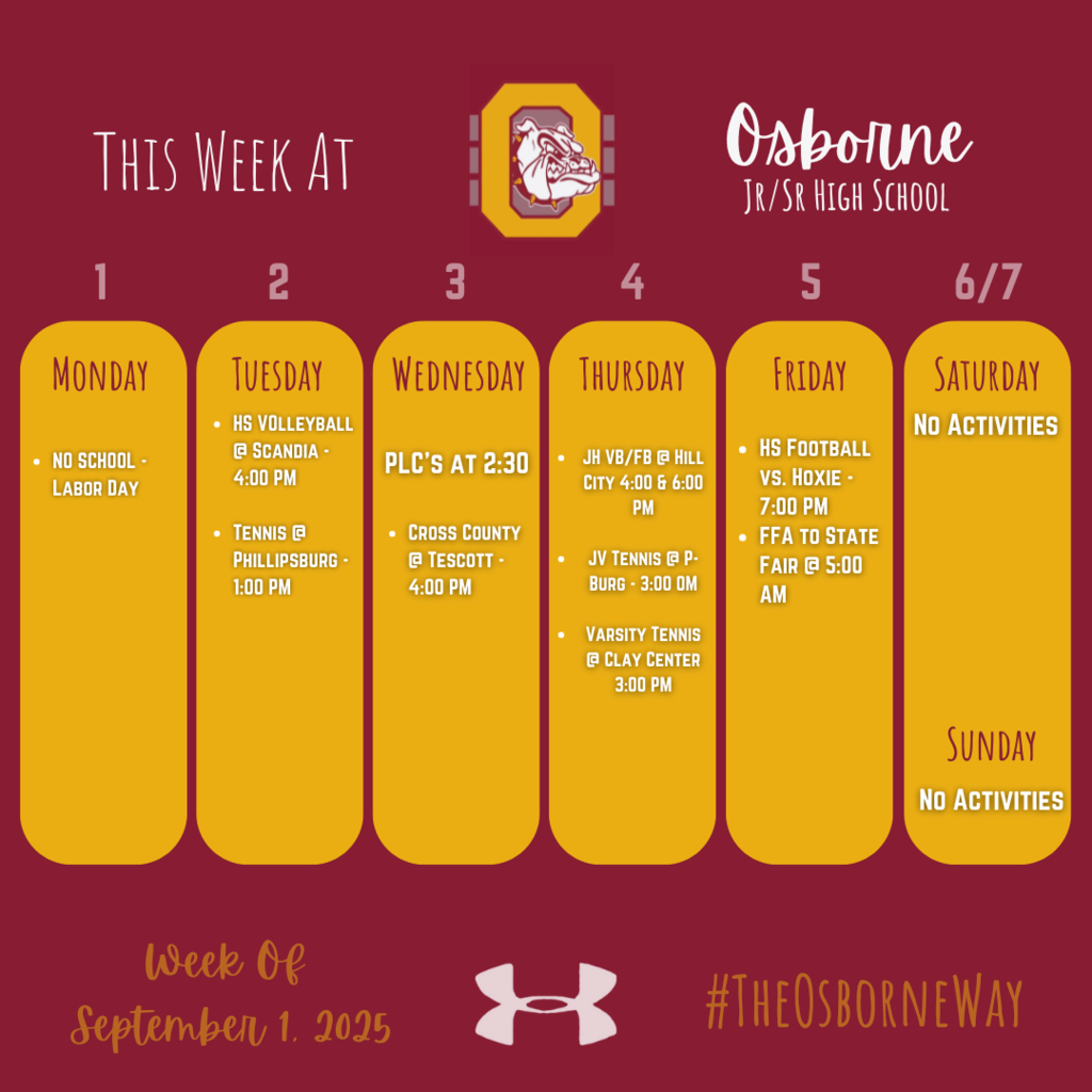 Week at a Glance - 9/1/25