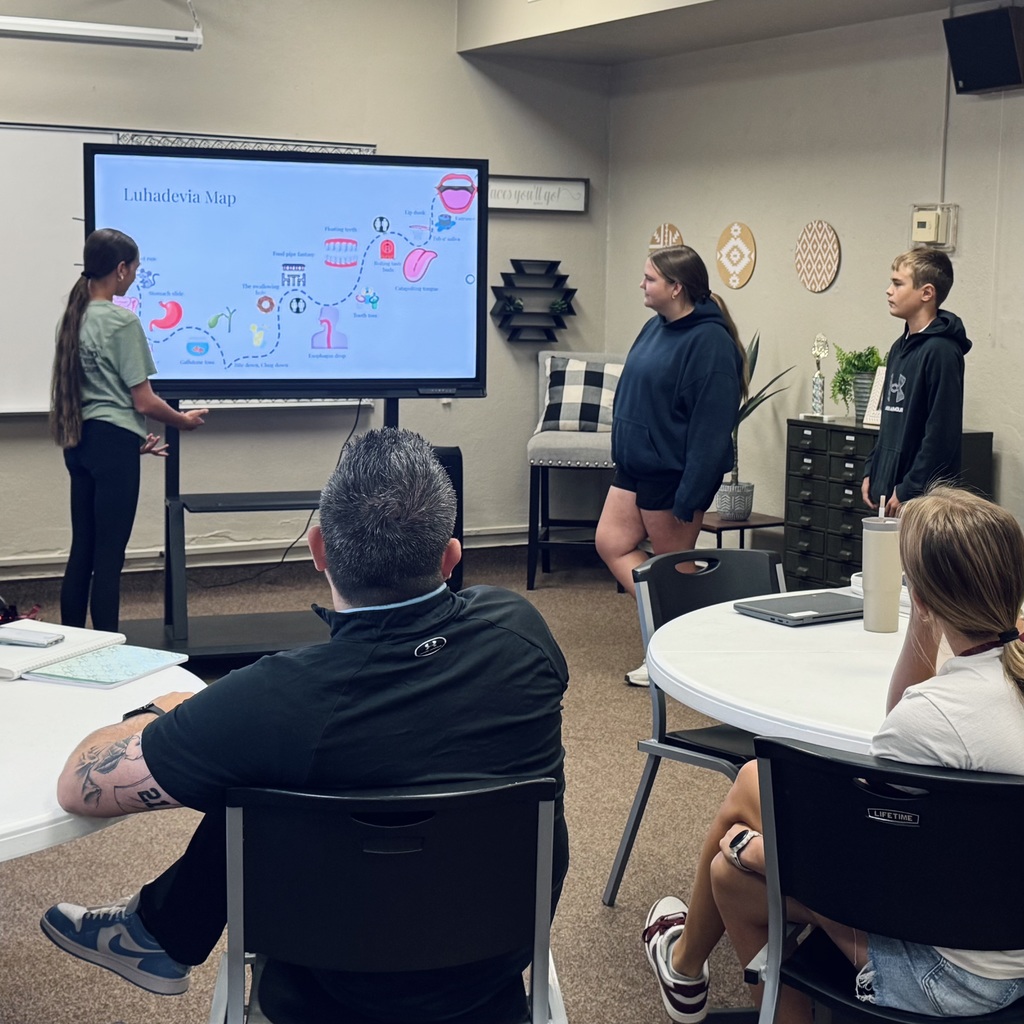 Ms. Cook's Nutrition & Wellness class presented creative theme park designs in class. The theme parks were based on the human digestive system!