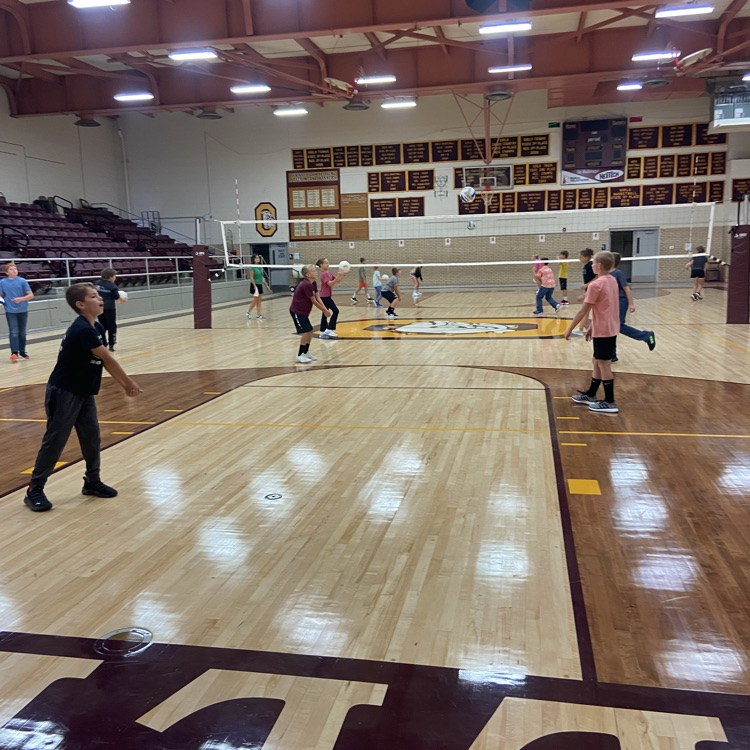 Students have been busy at the elementary school this week working on volleyball skills in PE, prepping for Grandparents Day in 1st grade, and recognizing the letter A in PreK.