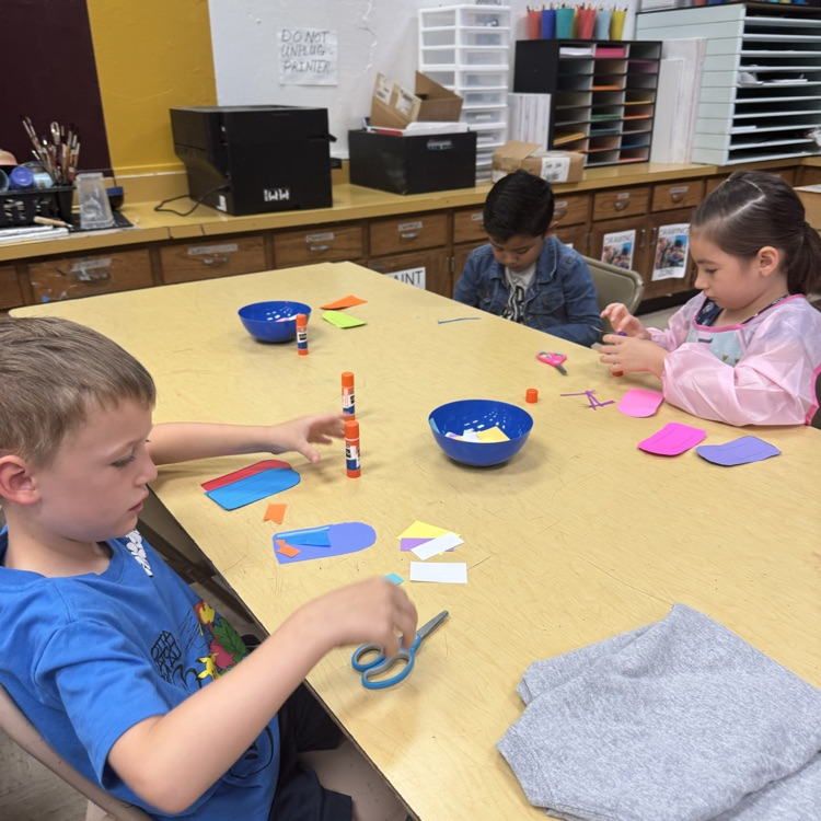Mrs Schultz art class making popsicles 