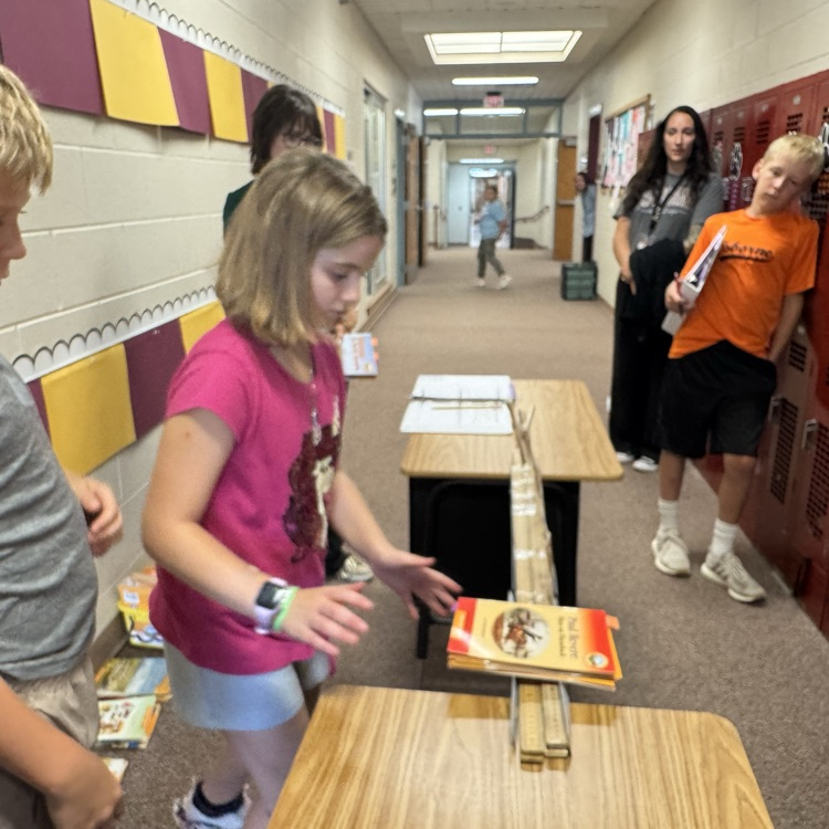 Building bridge and learning structures in Mrs Mick 5th grade Science  - Mrs Oliver’s homeroom class 