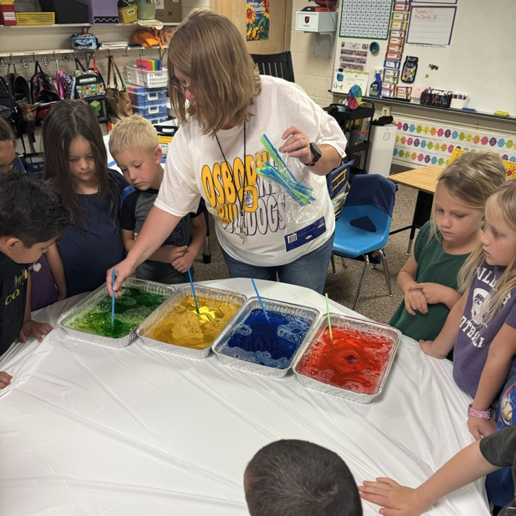 kindergartners bubble art