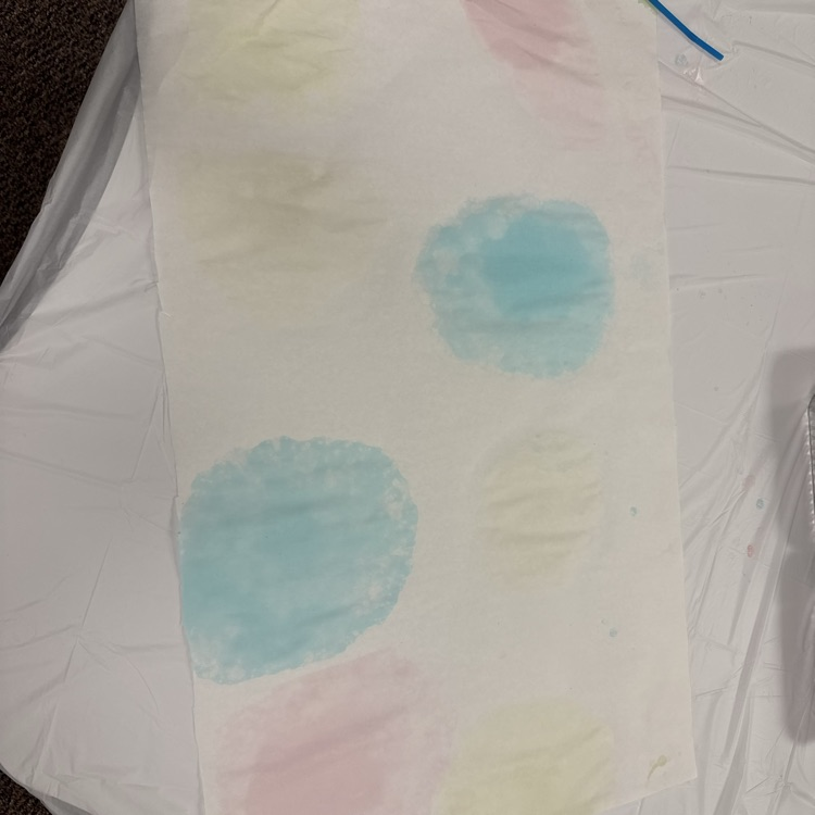 kindergartners bubble art