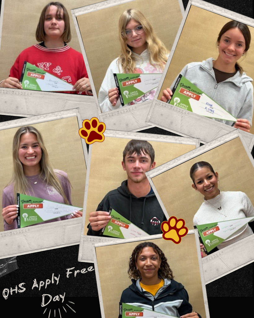 OHS Seniors gathered together to apply to colleges, universities, and the workforce as part of the Kansas Apply Free Day, October 7th.