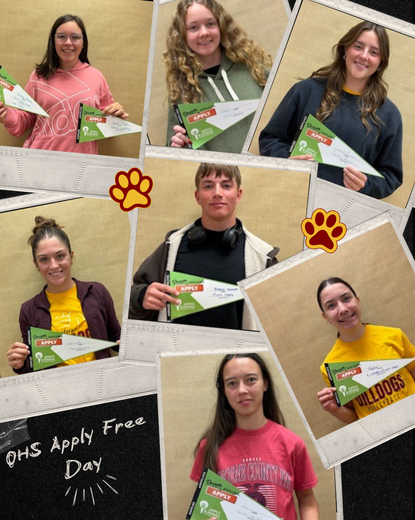 OHS Seniors gathered together to apply to colleges, universities, and the workforce as part of the Kansas Apply Free Day, October 7th.