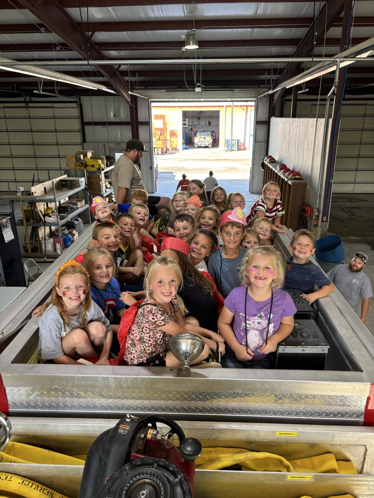 First grade spent Fire Prevention week learning all about fire safety! Thank you to State Farm Insurance for providing fire safety materials and to the Osborne fire crew for the firehouse tour and goodies!