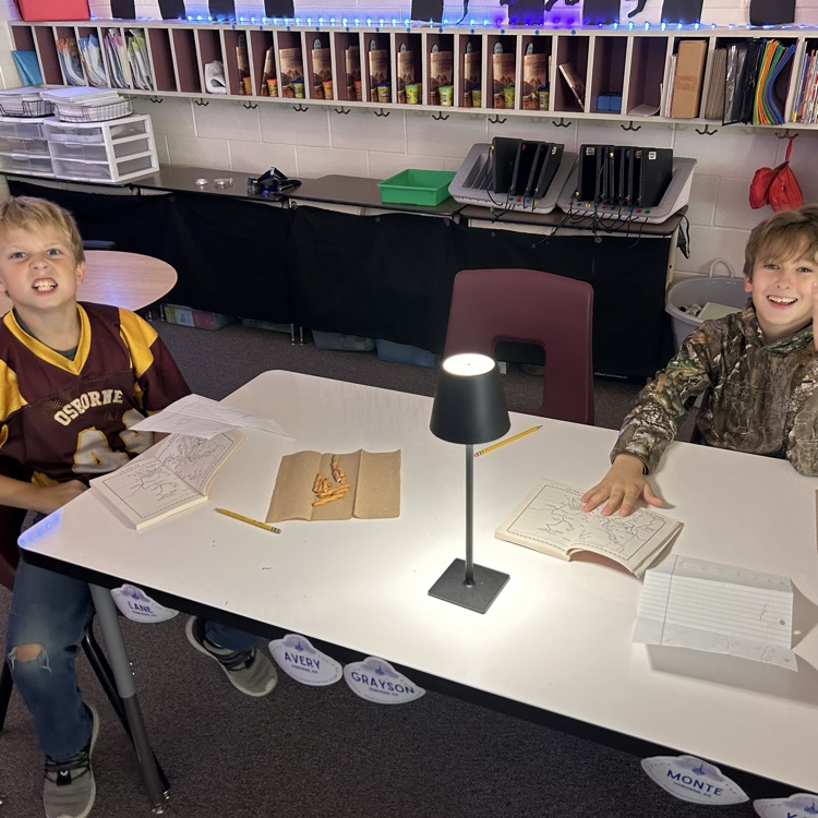 5th graders went to Mrs. Mick’s snack and coffee shop to “taste” their new Thunder Rolling in the Mountains novel. Students filled out menus that discussed what they noticed and wondered about the book while enjoying a snack.