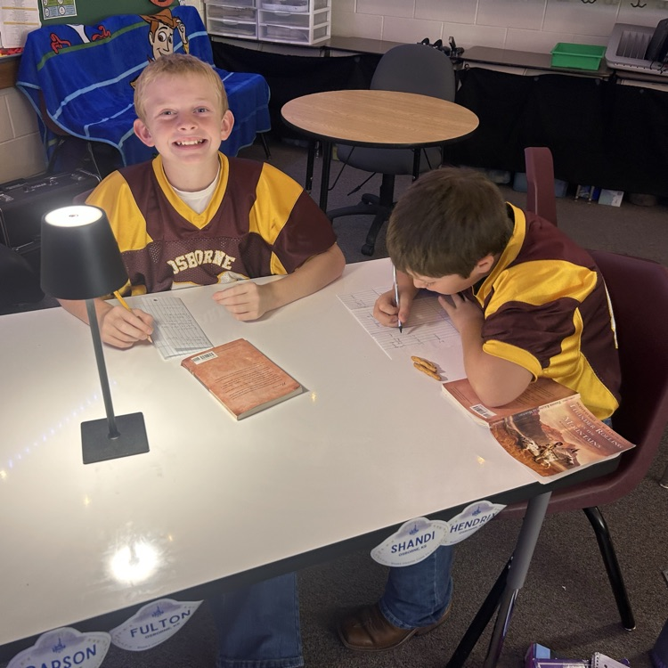 5th graders went to Mrs. Mick’s snack and coffee shop to “taste” their new Thunder Rolling in the Mountains novel. Students filled out menus that discussed what they noticed and wondered about the book while enjoying a snack.