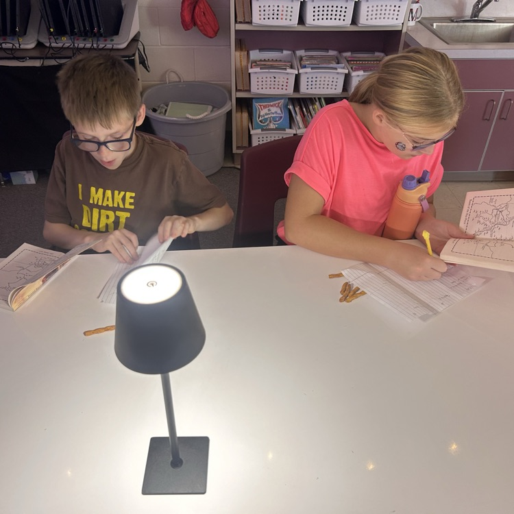 5th graders went to Mrs. Mick’s snack and coffee shop to “taste” their new Thunder Rolling in the Mountains novel. Students filled out menus that discussed what they noticed and wondered about the book while enjoying a snack.