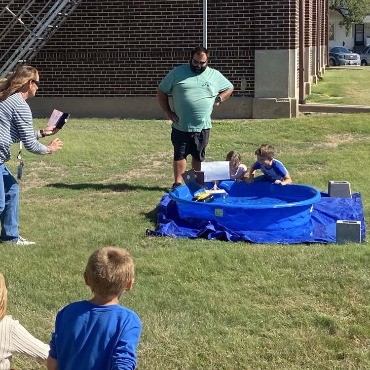 What better way to wrap up their learning about Christopher Columbus than to have boat races in 1st grade!