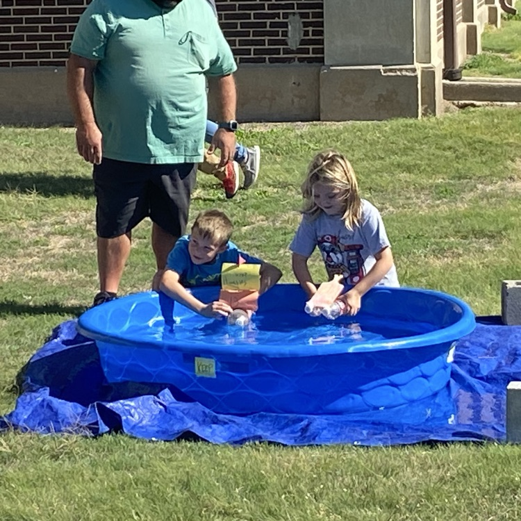 What better way to wrap up their learning about Christopher Columbus than to have boat races in 1st grade!